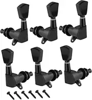 JunZheHub 6 Pieces of Guitar Cord -Tuning Closed Lock Tuner 3L3R Acoustic Guitar -tuning Pencils for Guitars Acoustic, Black