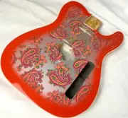 Tele Telecaster Body 2pcs North American Alder Paisley W Clear Pickguard 2.33kg