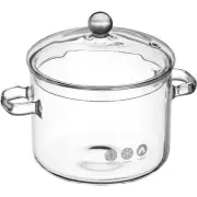 Glass Cooking Pot Clear Frying Fryer Saucepan with Handles Baby
