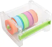 Eyelash Extension Tape Kit Non-Woven Breathable Eyelash Tape Eyelash Tape Cutter,Roll Tape Holder, Office Acrylic Tape Holder Dispenser for Desk(Green)