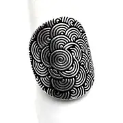 Rosetta Bouquet Silver Sheild Statement Ring