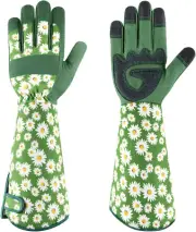 PHIRAH Gardening Gloves for Women Rose Pruning Thorn Proof Breathable Touchsc...