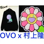 BLACK全新DRAKE X 村上隆OCTOBER'S VERY OWN太陽花OVO貓頭應連帽長T帽T