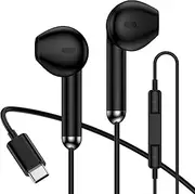 USB Type C Earbuds Wired Headphone for Samsung Galaxy A16 A36 A56 A15 S25 Ultra S24 S23 S22 S21 S20 In-ear Earphones with Mic & Remote Control Noise Cancelling Headphone for Pixel 9a 9 Pro 8a 7a 8 7 6
