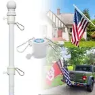 Porch Flag Pole Kit for House,4.9 ft Heavy-Duty Flagpole Kit with Tangle Free...