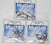3 packs mustad bait holder size 2 multi purpose baitholder hook sliced shank