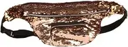 [Generic] Sequins Fanny Pack Waist Pack Bag Casual Sport Waist Pouch (Gold, One Size)