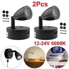 2x LED Spot Reading Light Touch Switch USB Camper Van Caravan Boat Motorhome AU