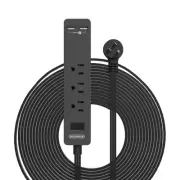 Flat Plug Extension Cord 25 Ft, Ultra Thin Flat Extension Cord Under Carpet, ...