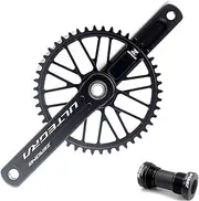 Bike Crankset, Road Bikes GXP Crankset 172.5mm Aluminum Alloy Hollow Integrated Crank Arm Set 40/42/44/46T Chainring with Bottom Bracket