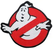 GHOSTBUSTERS GHOST MOVIE LOGO EMBROIDERED IRON SEW ON 3 INCH PATCH