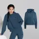 【adidas 愛迪達】外套 Z.N.E. Full-Zip 女款 藍 黑 寬版 連帽外套 吸汗 拉鍊口袋 愛迪達(IN5129)