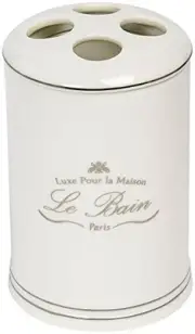 Kassatex ALB-TBH-W Le Bain Toothbrush Holder, White