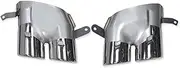 One Pair Stainless Steel Silver Car Muffler Tip Compatible For 2016-2018 A6 A7 Update S6 S7 Car Accessories Nozzles Exhaust Tip