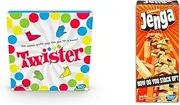 Hasbro 98831 Twister- Now with Air Moves- on The Floor Party Game- 2 Plus Players-Ages 6+ & Jenga Game - Classic Strategy Games with Wooden Blocks - 1 or More Players - Ages 6+