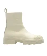 Furla Platform Zipped Ankle Boots 41 cream