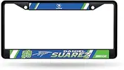 Rico Industries NASCAR Racing Daniel Suarez Black Chrome Frame with Decal Inserts 12" x 6" Car/Truck Auto Accessory