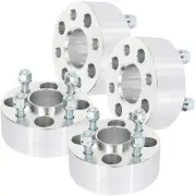 4X silver wheel spacers 4x100 12x1.5 studs 2" fits Chevrolet Pontiac Dodge Neon