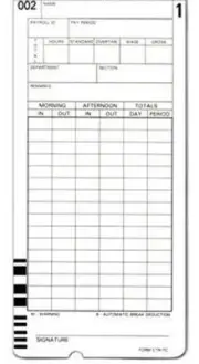 400 TIME CARDS FOR ICON CT-900 CALCULATING TIME RECORDER, CTR-TC COMPATIBLE