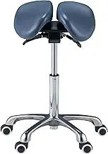 Master Massage Berkeley Ergonomic Split Style Saddle Stool in Royal Blue
