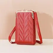 [DLUXCA] Shoulder Bag Fashion Bags Phone Bag Women Wallets Mini PU Leather ClutchLadies Purse Handbag (Color : A, Size : 1ps)