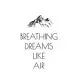 Breathing Dreams Like Air: Perfect Motivational Notebook for Planning or Journaling - 110 Lined Pages Notebook Journal -Size Large (8.5 x 11 inch