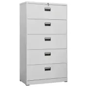 Lockable Filing Cabinet With 5 Drawers Steel File Storage Organizer Furniture