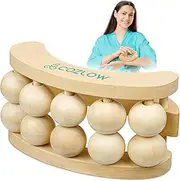 Wooden Massage Ball Roller, Handheld Rolling Massager for Back, Neck, Arm, Calf, Foot & Palm Muscles Pain Relief & Relaxation