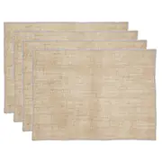 4pc Ladelle Starry Silver Lurex Jute Kitchenware Placemat/Table Mat 33x45cm