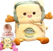 2-in-1 Pillow Blanket - 2-in-1 Plush Throw Blanket Toast Pillow Blanket | Soft Compact Stuffed Pillow Cartoon Travel Blanket for Bed & Sofa