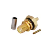 5xSMA Jack Female bulkhead with O-ring RF Connector For LMR100 RG316 RG174 Cable