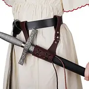 Retro Vintage Punk Gothic Medieval Cosplay Costume Scabbard Sword Holder Warrior Knight Ritter Viking Men's Women's Celtic Pirate Fantasy Performance Party St
