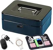 Safe Box,Security Lock Box | Portable Security Lock Box Deposit Box with Code for Banknotes, Cards, Jewelry, Keys