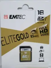 16 GB EMTEC Elite Gold Full HD Video Memory card Read speed up to 85MB/s Camera