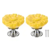 2pcs Toilet Button Pusher, Toilet Tank Button, Yellow