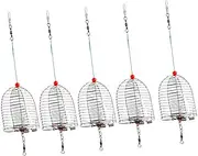 JOINPAYA 5pcs Fishing Trap Basket Stainless Steel Bait Cage Strong Mesh Construction