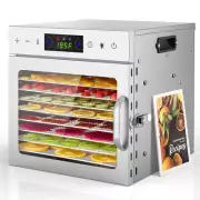 Food Dehydrator, 8 Stainless Steel Trays Dehydrators for Food and Jerky, Herbs,