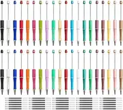 40Pcs Beadable Pen, BetterJonny 20 Colors Plastic Bead Pen Black Ink Blue Ink Ballpoint Pens Creative DIY Assorted Cute Cool Pens for Student Teacher Office School Supplies