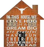 Fan Creations NCAA Texas Longhorns 12" House Shaped Wood Sign