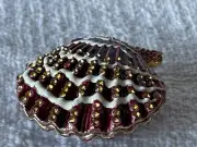 Jeweled Clam Shell Box By Ciel Collectables. Made with Swarovski Crystal
