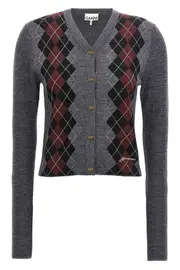 GANNI Argyle Cardigan