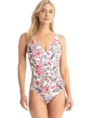 [Jantzen] Hamilton Gathered Surplice One Piece in White