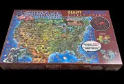 children’s map united states america 500 pc jigsaw giant puzzle NIP