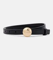 [Loewe] Loewe Pebble leather belt Inch 27.5 black