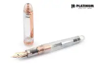 在飛比找PChome24h購物優惠-白金牌3776玫瑰金透明鋼筆