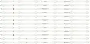 ONN Element 30365006013/30365006014 LED Backlight Strips (12) E4AA65R 100012587