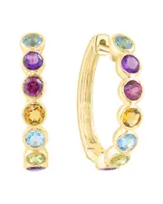 Effy Fine Jewelry 14K 1.60 ct. tw. Amethyst, Blue Topaz, Citrine, Rhodolite, Peridot Earrings