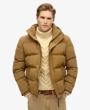 Everest Hooded Puffer Jacket | Kangaroo Brown