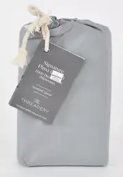 The Threadery Signature Pima Cotton 1000 TC Pillowcases Queen Quarry Gray X52