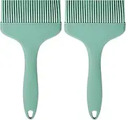 Basting Brush Silicone Pastry Baking Brushes Large Grill BBQ Sauce Marinade Meat Glazing Oil Brush Heat Resistant, Kitchen Cooking Baste Pastries Cakes Desserts, Dishwasher Safe 2Pack (2)